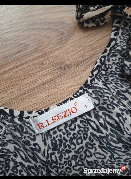 Śliczna letnia sukienka panterka wiskoza Kraków