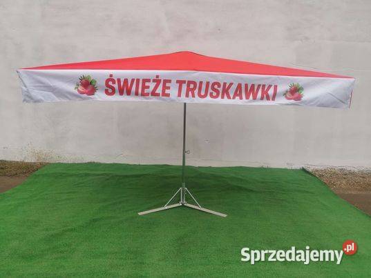 Parasol handlowy 3 x 3 z NADRUKIEM Konradów