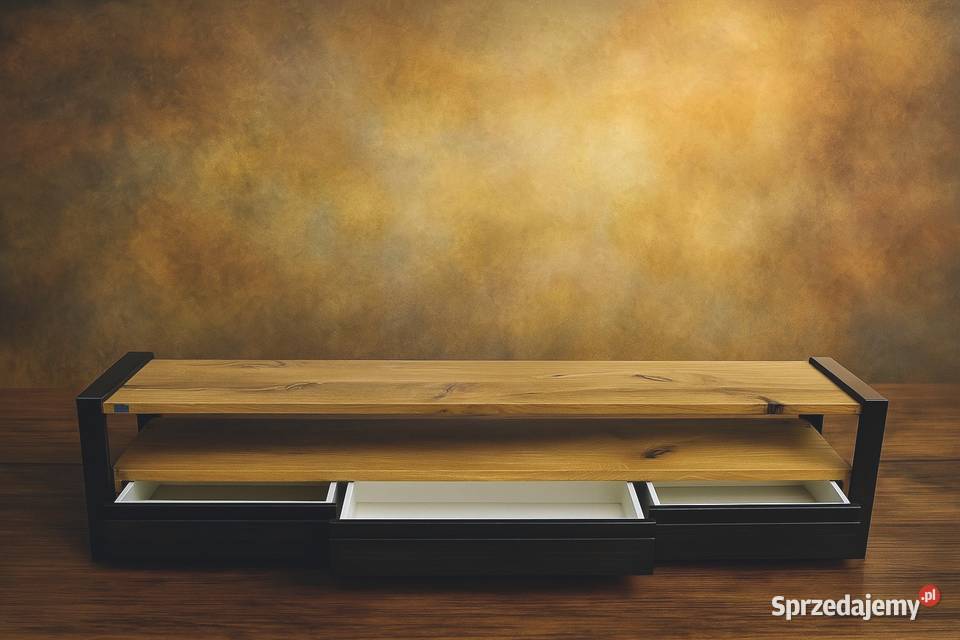 Szafka RTV Dębowa LOFT 100 Lite Drewno Różne 40cm