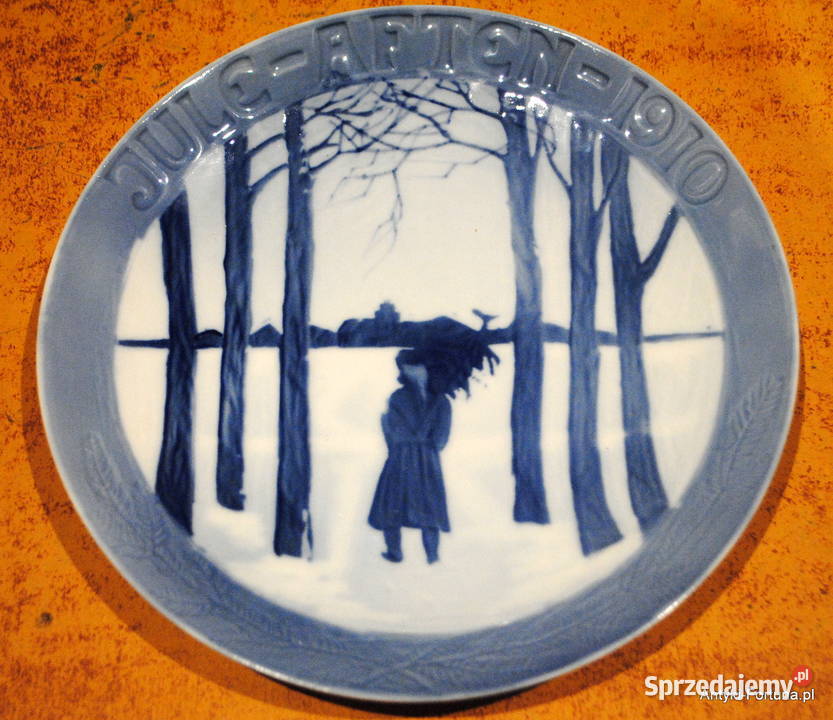 Talerze kobaltowe Sceny biblijne