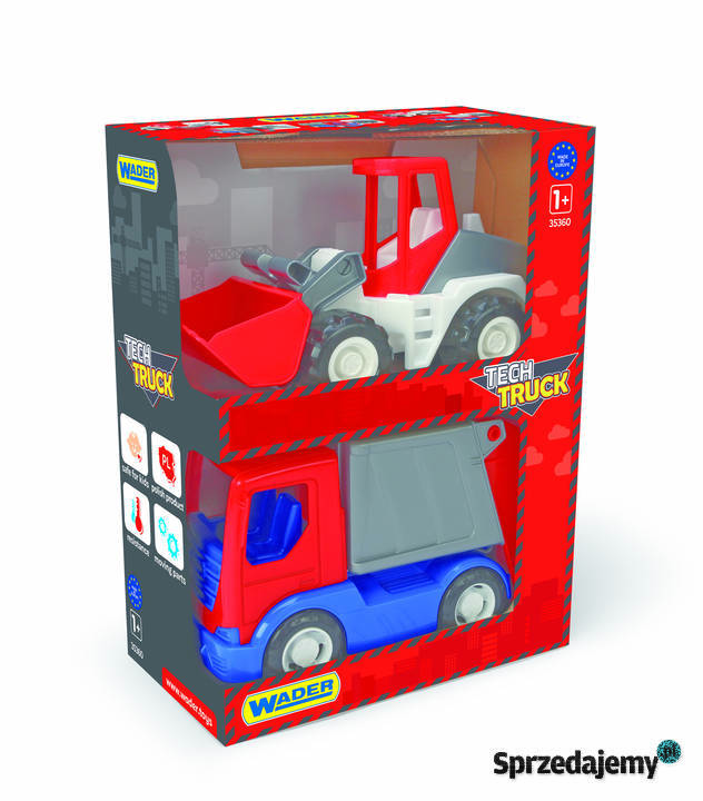Wader Auto Tech Truck budowlane 2 w kartonie mix Bielsk Podlaski