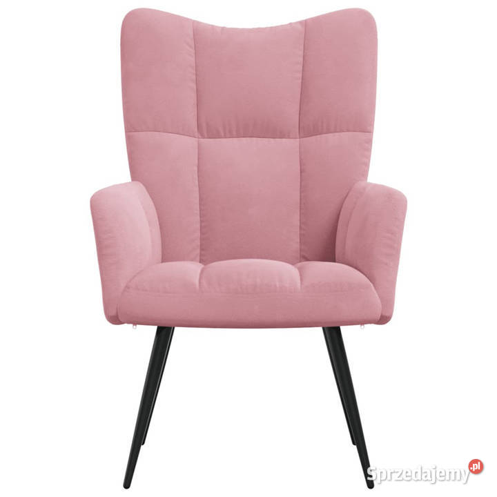 Fotel różowy obity aksamitem WM328077 Warszawa