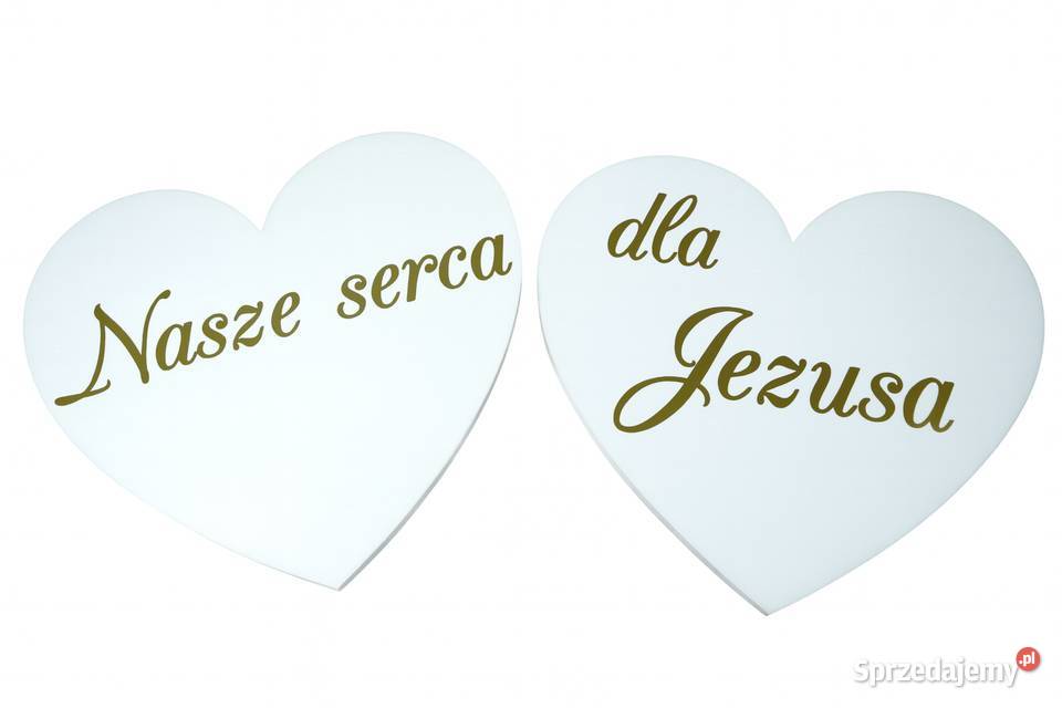 Nasze serca Jezusa Komplet dwóch serc inny kolor podkarpackie Dębna