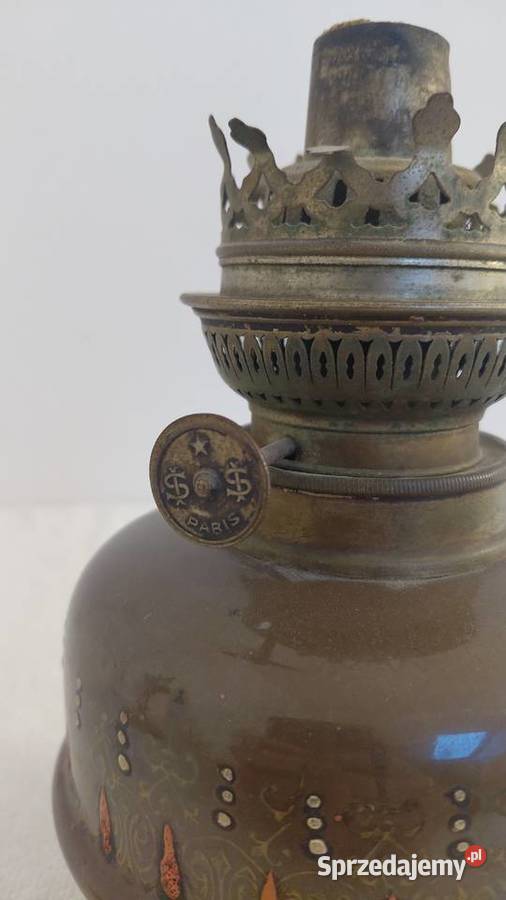 stara lampa naftowa bez klosza Krzykawa