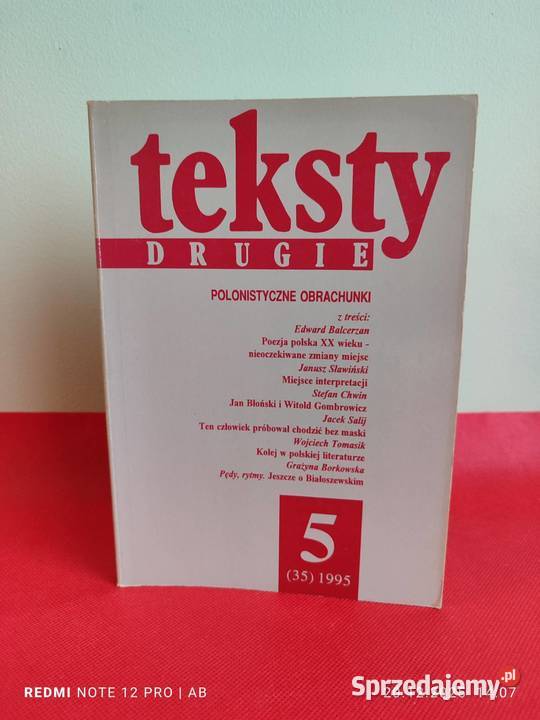 Teksty Drugie 5 35 1995 Polonistyczne obrachunki Katowice