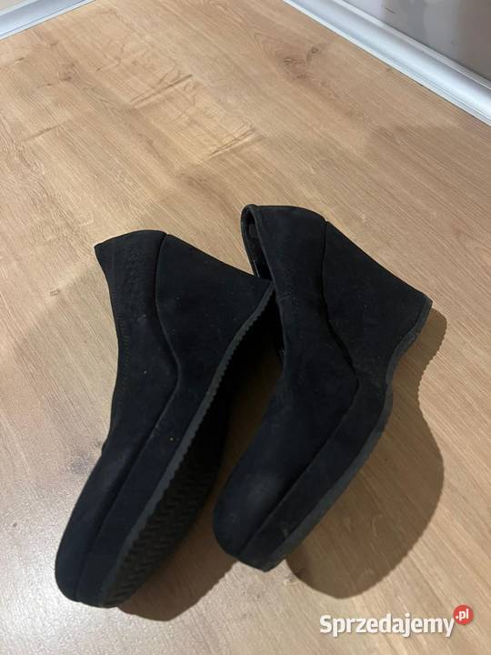 Piękne eleganckie czarne koturny 41 inna Gdańsk