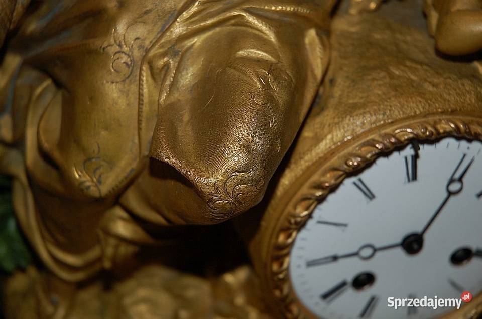 B duży zegar kominkowy anił z dzieckiem Machnacz sprzedam