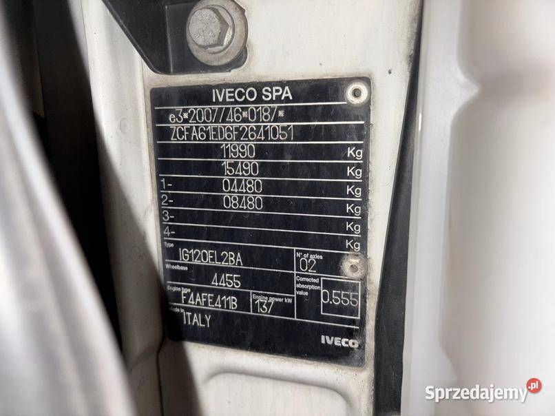 IVECO EUROCARGO 2015 448500 ccm 186 Skrzynie