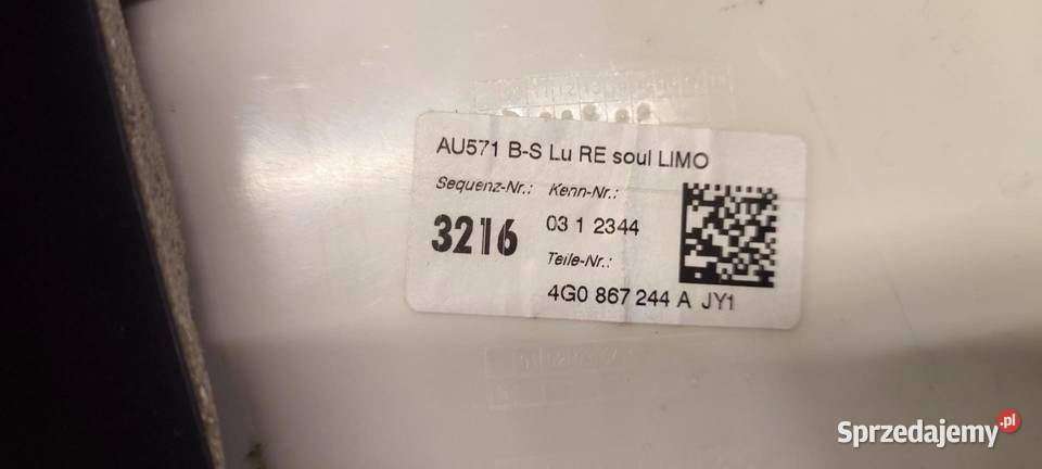 AUDI A6 C7 OSŁONA POSZYCIE SŁUPKA LEWE