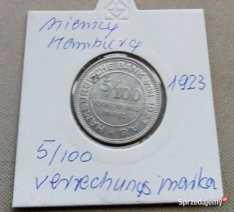 NIEMCY 5 100 VERRECHUNGS MARKA1923 r 2 Kolekcje Legionowo