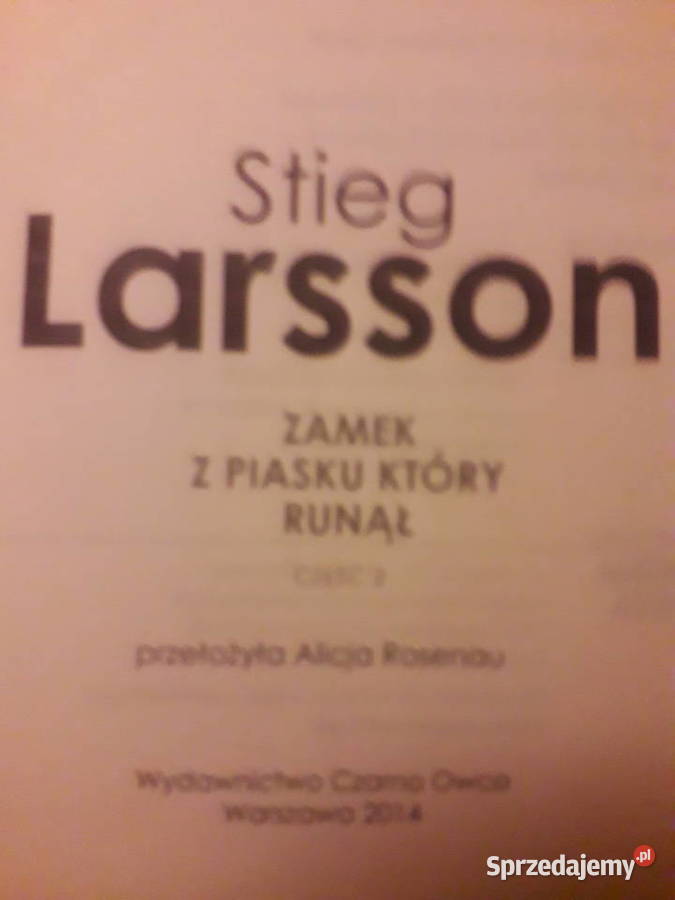 Zamek z piaskuktóry runąłLarsson cz2 Warszawa