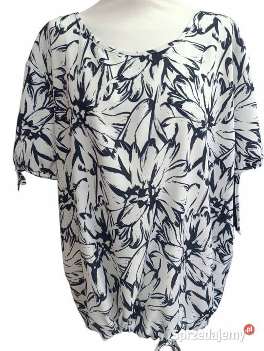 BLUZKA DAMSKA Z WIĄZANIEM WZORY KWIATOWE LUZ Pątnów