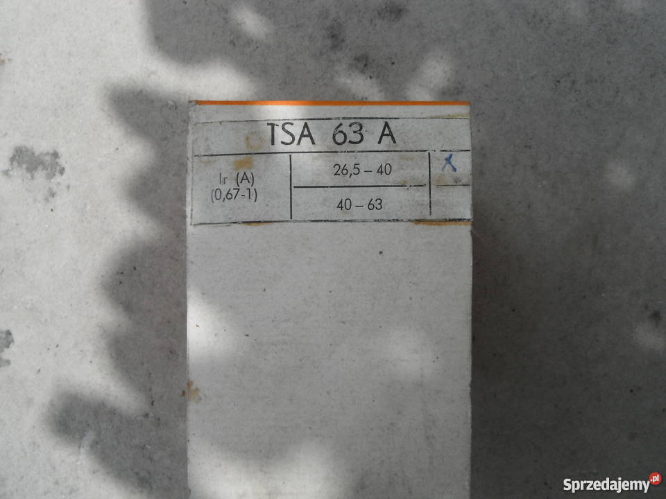 TSA 63 A Termik Przekaźnik termiczny zakres Barak