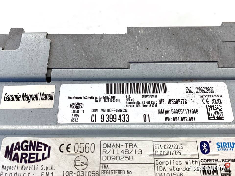 RADIO BMW F30 9399433 1118 ODTWARZACZ MULTIMEDIA