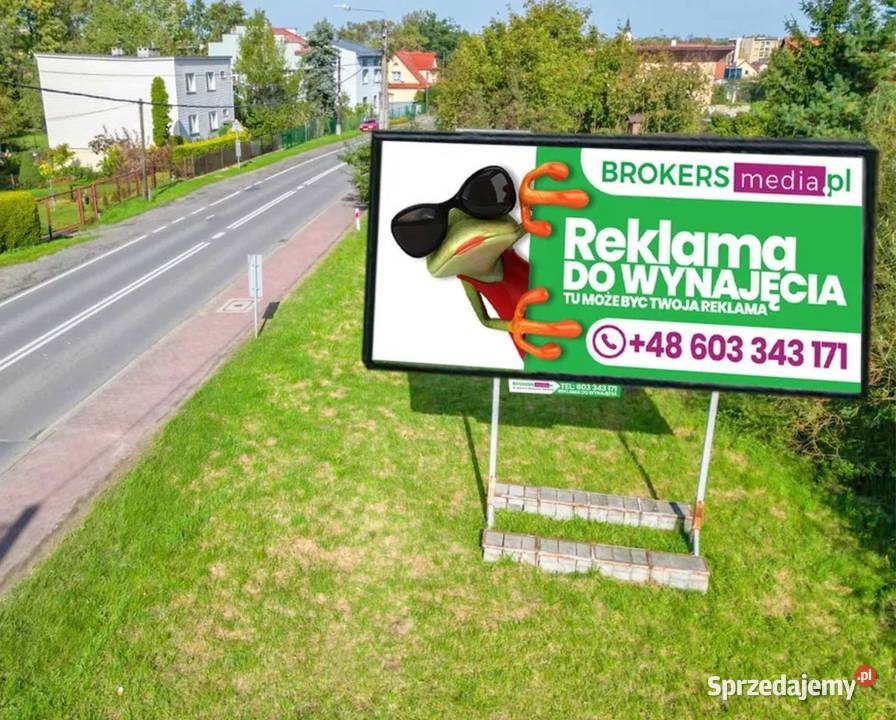 Reklama Billboard Andrychów centrum miasta Wynajem powierzchni reklamowej małopolskie Zator reklama