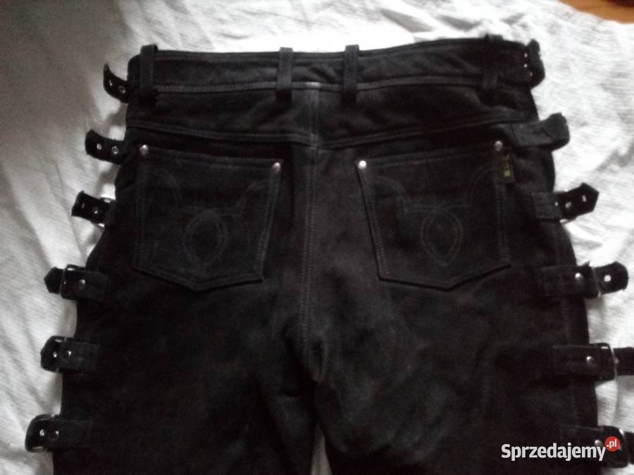 Spodnie skórzane motocyklowe MDM L nowe