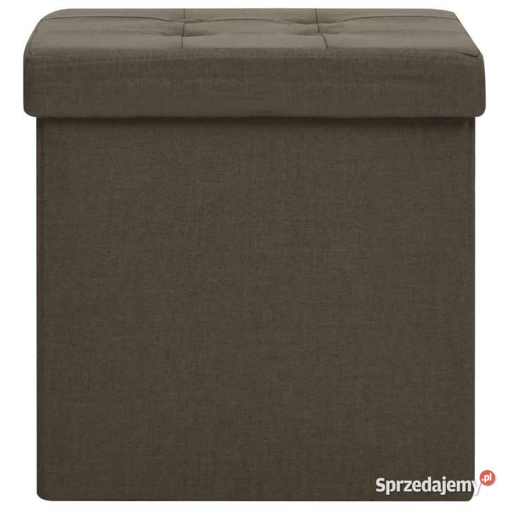 vidaXL Składane stołki ze schowkiem 2 ciemny