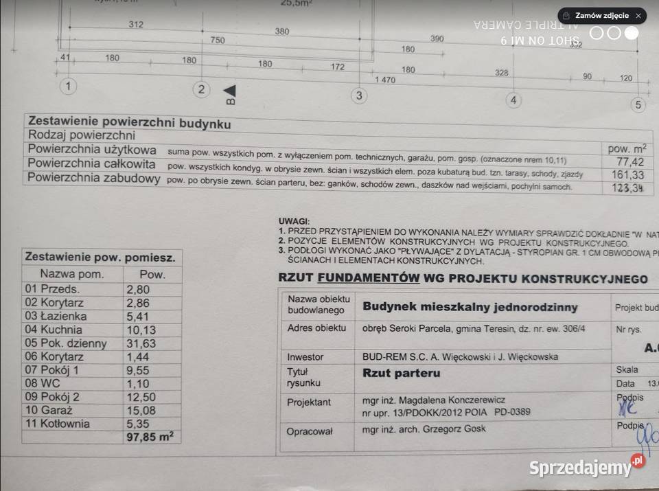 Dom w Sroki Parcela gm Teresin Sochaczew