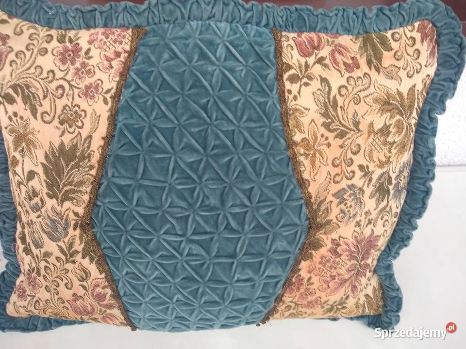 Gobelinowa poduszka 53x44 retro Tkaniny Miłobądz