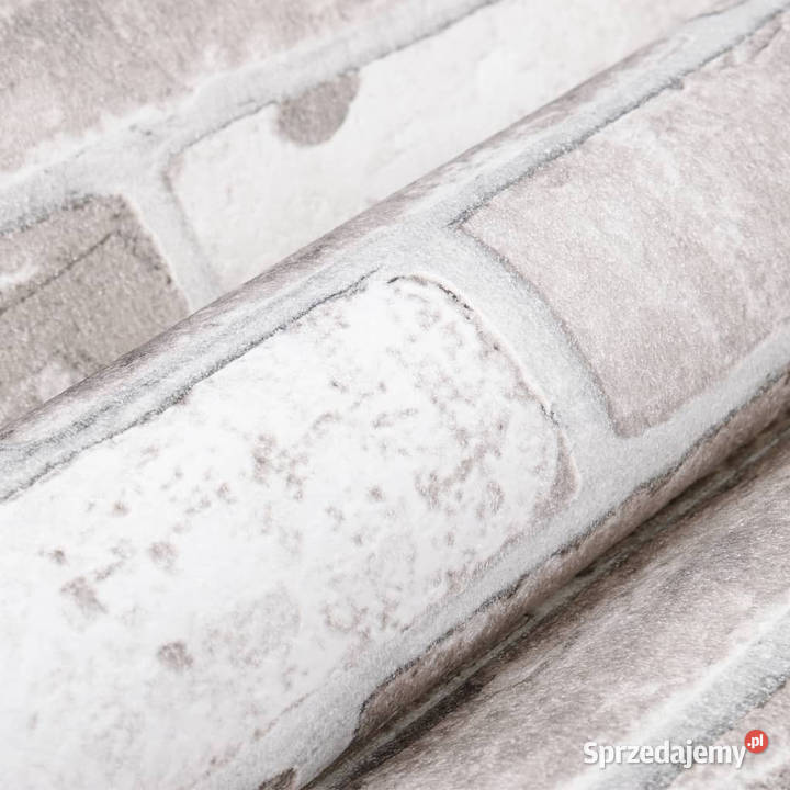 Tapeta 3D z wzorem cegieł szara 10x053 m Pozostałe mazowieckie Warszawa