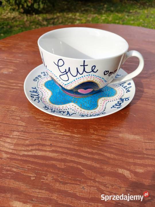 Ręcznie malowana ceramiczna filiżanka ze dolnośląskie Wrocław