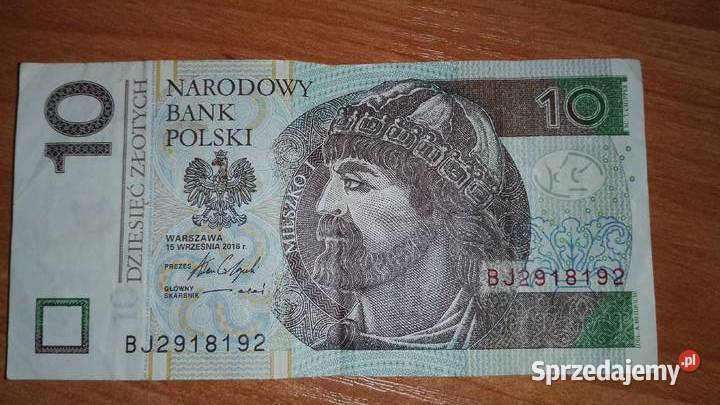 Banknot 10 numer radarowy BJ Zdzieszowice sprzedam