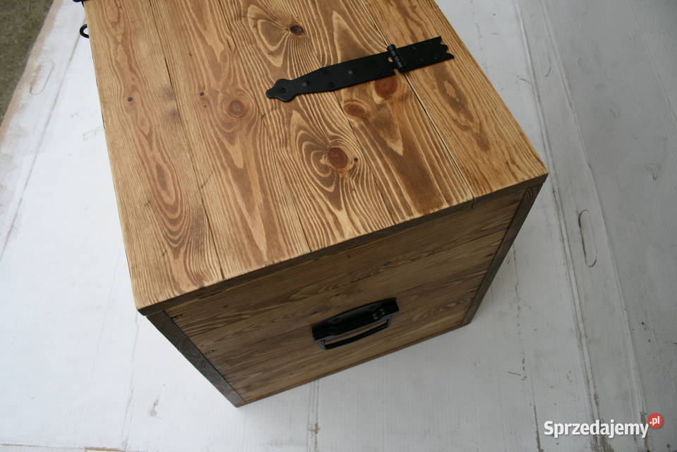 Skrzynia drewniana sosnowa kufer stolik kawowy Mielec