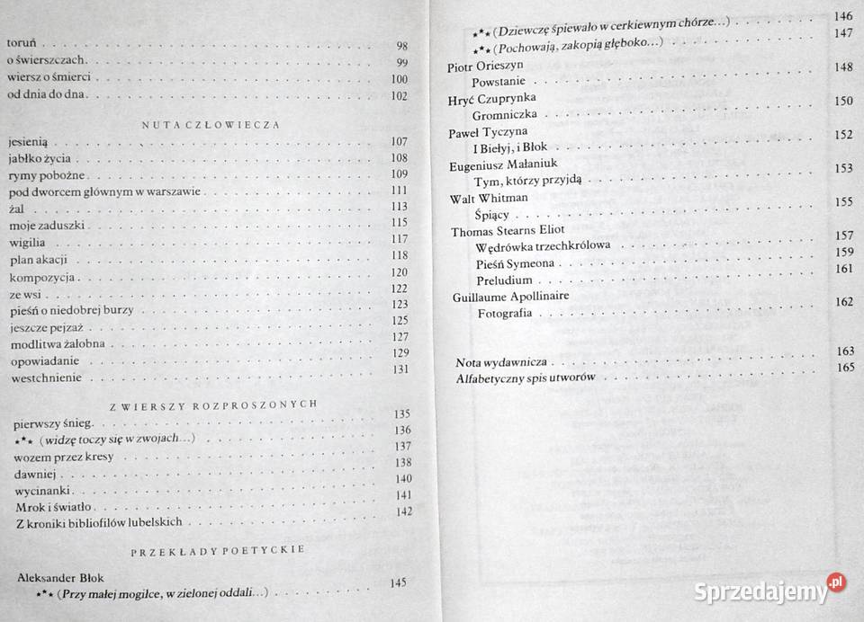 Wiersze wybrane Józef Czechowicz lubelskie Chełm