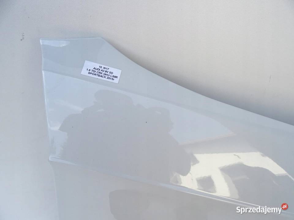 BŁOTNIK PRAWY PRZÓD PRZEDNI LS9R AUDI A3 8V 5D osobowe sprzedam
