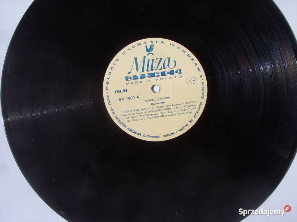 Jazz LP Winyl ASOCJACJA HAGAWMANHATAN MUZA SX Płyty i kasety dolnośląskie Wołów