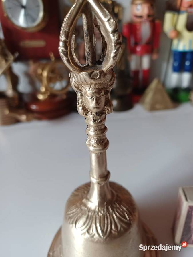 Piękny dzwonek tybetanski Mosiądz Kolekcja wielkopolskie