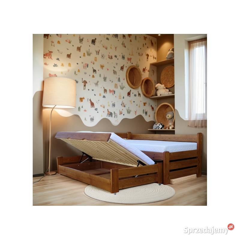 Łóżko DUAL dwupoziomowe z otwieranym pojemnikiem 80cm opolskie Prudnik