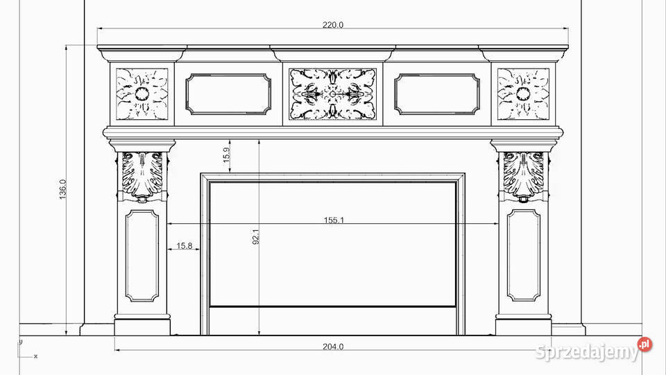 Kominek KL24 obudowa kominkowaportal Warszawa