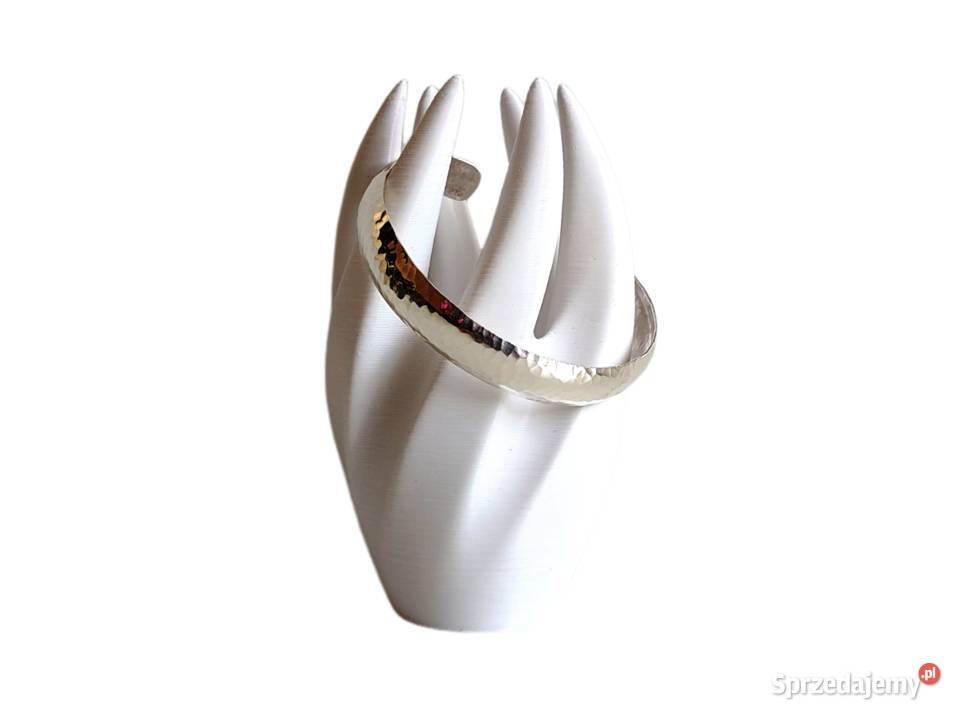 7427 Srebrna Młotkowana Bangle Kędzierzyn-Koźle