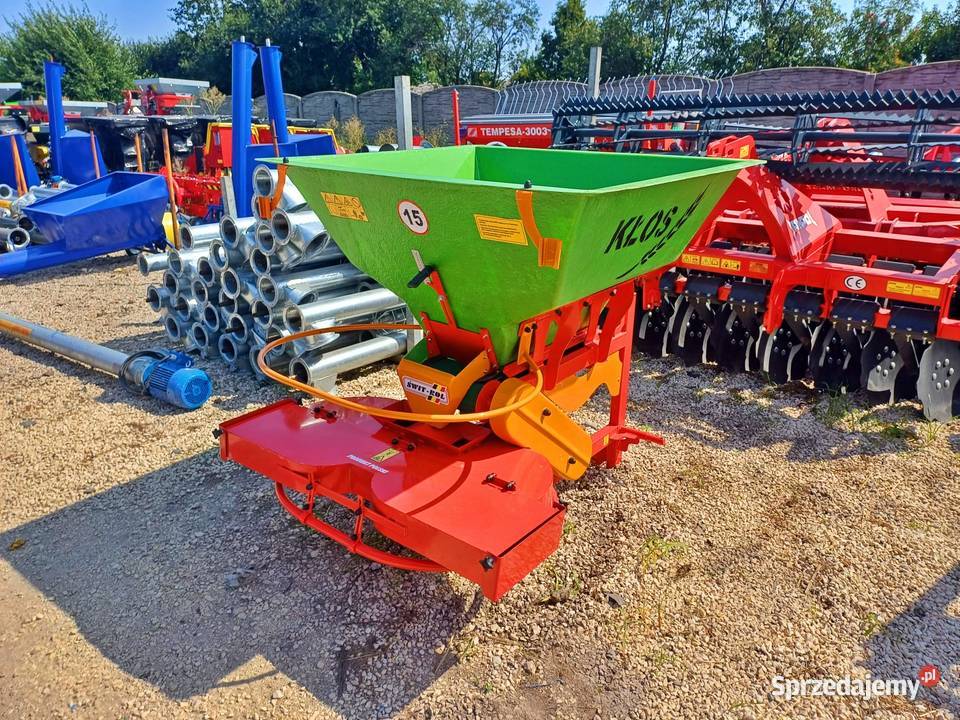 Rozsiewacz taśmowy KŁOS 600L 2 tarczowy nieuszkodzony Łomża