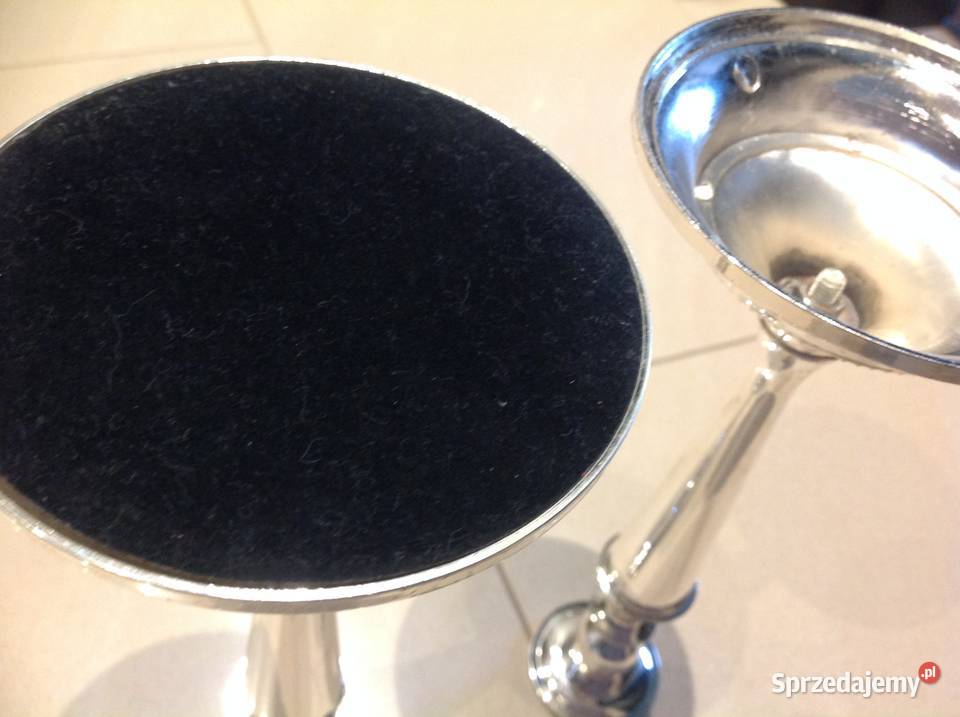 Srebrne Świeczniki Metalowe 2 Nowa Sól