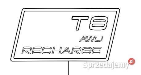 VOLVO S60 III emblemat T8 AWD RECHARGE czarny Bielany Wrocławskie