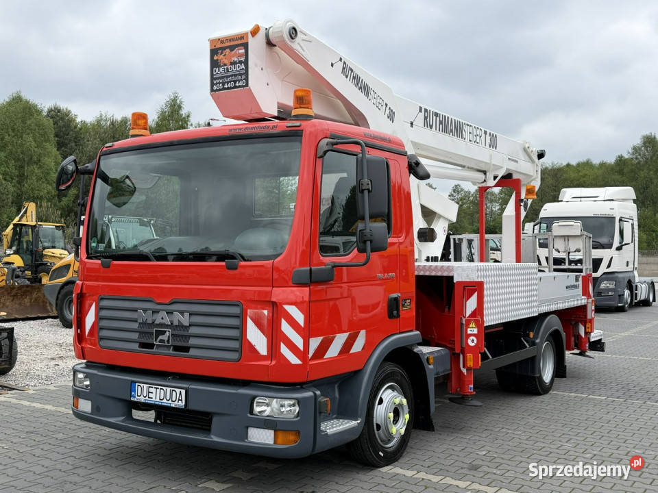 MAN TGL 7150 Zwyżka Ruthmann T300 30m w bok 20m 4580cm3 Widełki