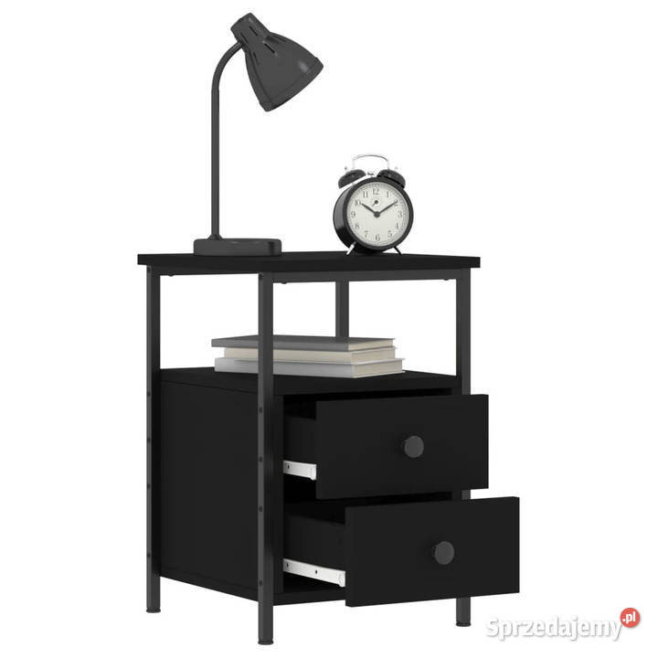 Szafka nocna czarna 34x355x50 materiał mazowieckie