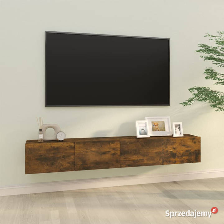 Ścienne szafki TV 2 przydymiony dąb 100x30x30 Warszawa