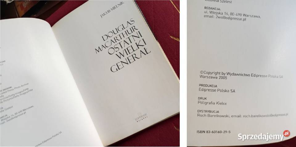 książka MacArthur Jakub Mielnik II Wojna Kielce