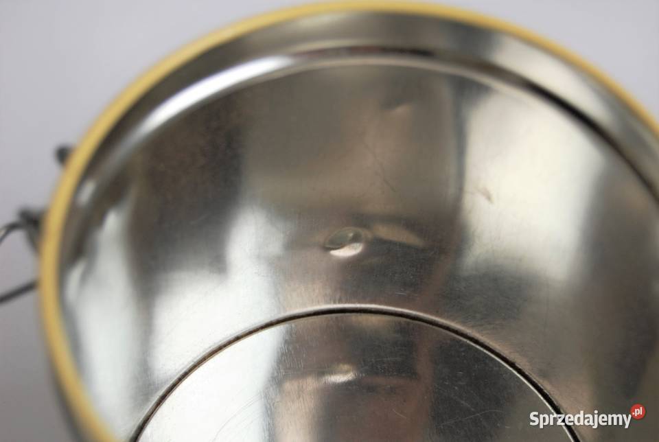 Puszka vintage na herbatę kawę żółte kwiaty lubelskie