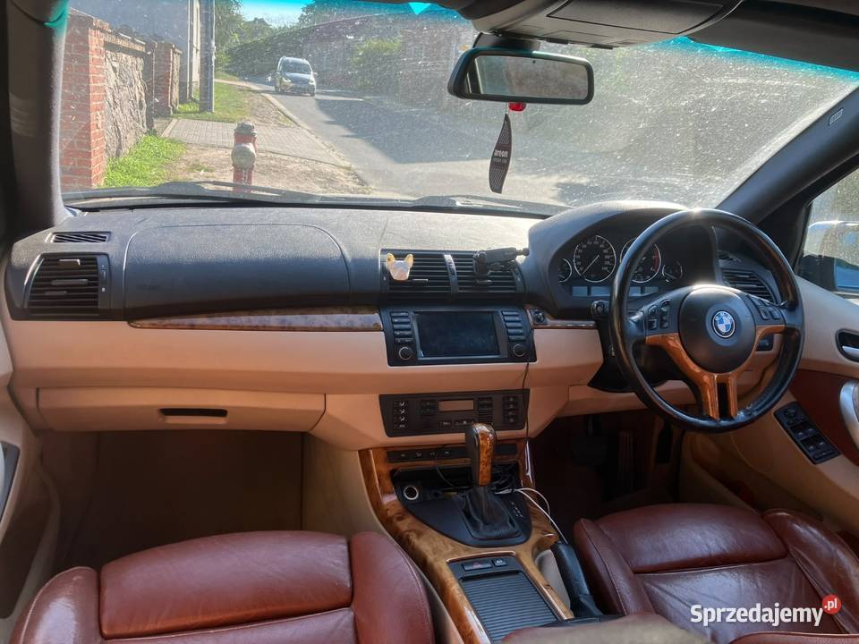 BMW X5 E53 30d 2003 Automat Hak Android RHD czarny lubuskie sprzedam