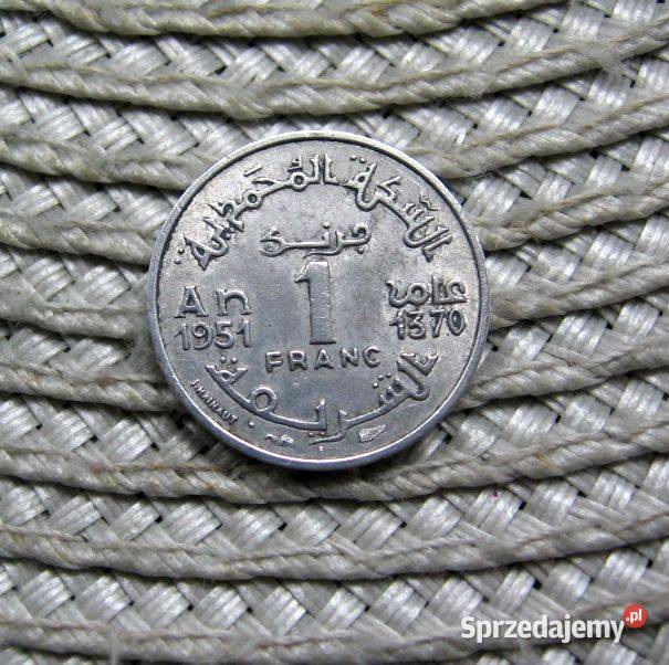 Maroko 1 Frank 1951r Protektorat Francuski wielkopolskie Kalisz