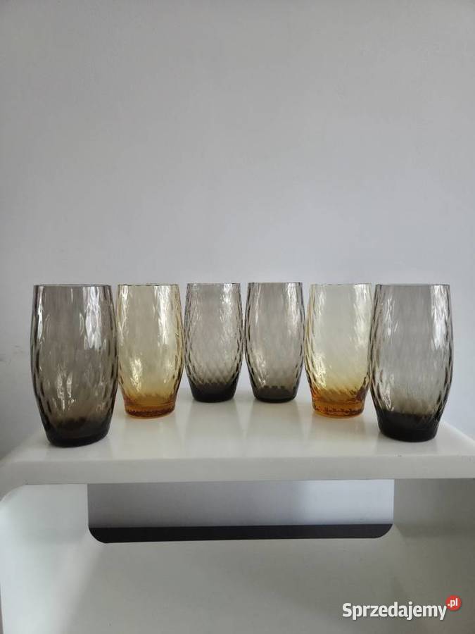 Szklanki PRL vintage Poznań