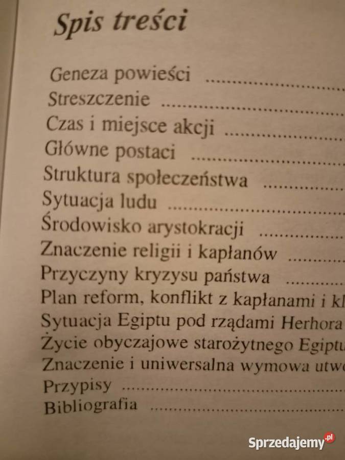 Faraon Prusa analizy lektur szkolnych księgarnia Warszawa sprzedam