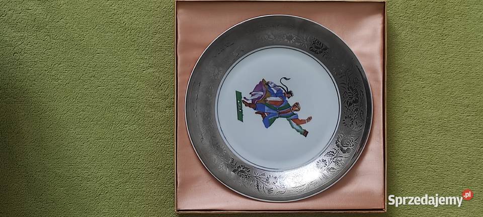 4 talerze dekorTańce Polskie Zofia Stryjeńska mazowieckie Warszawa