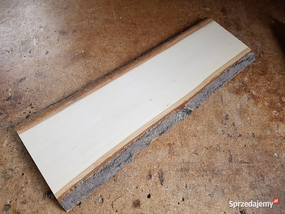 Deska lipowa z korą 60x125x25 rzeźba ikony Łódź