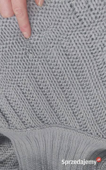 Ponczo z golfem szary/srebrny Józefów Roztoczański