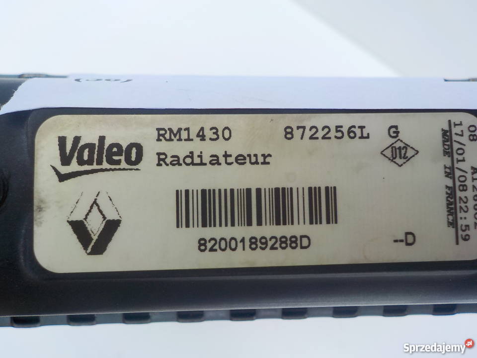 CHŁODNICA WODY RENAULT MEGANE DACIA LOGAN 15 16 Nowy Tomyśl